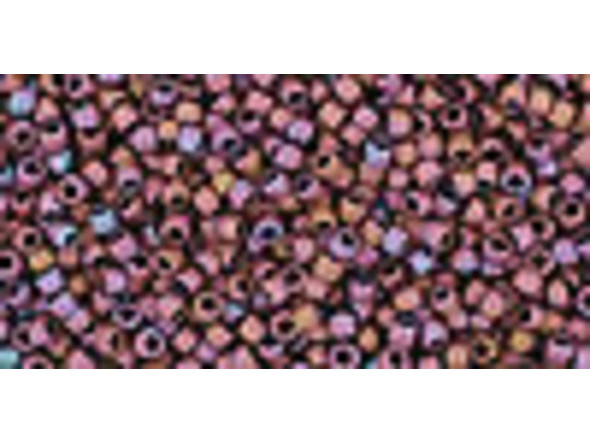 TOHO Glass Seed Bead, Size 15, 1.5mm, Matte-Color Mauve Mocha (Tube)