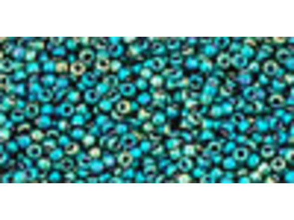 TOHO Glass Seed Bead, Size 15, 1.5mm, Higher-Metallic June Bug (Tube)