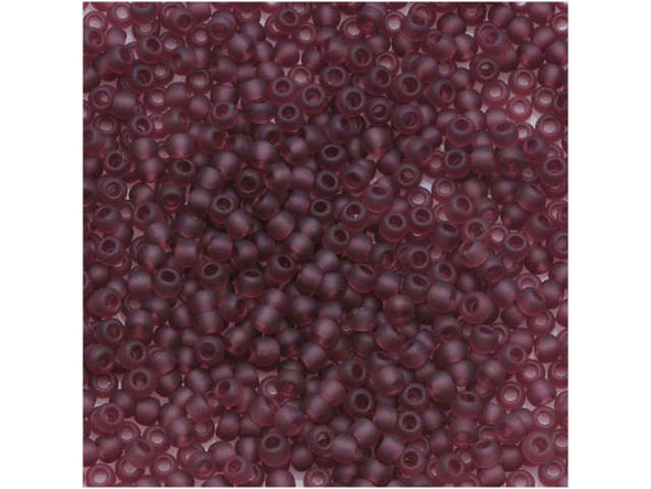 TOHO Glass Seed Bead, Size 15, 1.5mm, Transparent-Frosted Med Amethyst (Tube)