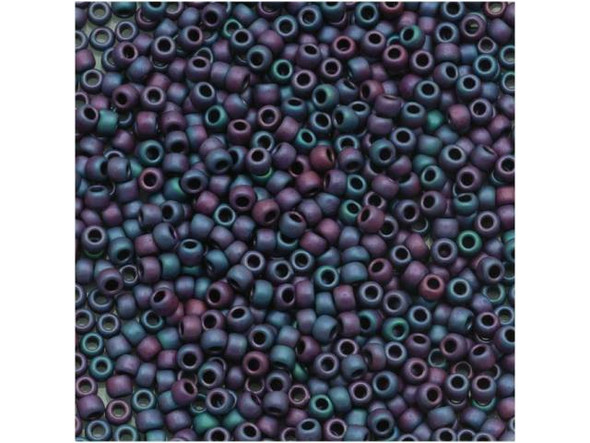TOHO Glass Seed Bead, Size 15, 1.5mm, Matte-Color Iris - Blue (Tube)