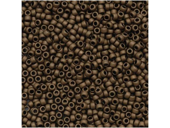 TOHO Glass Seed Bead, Size 15, 1.5mm, Matte-Color Dk Copper (Tube)