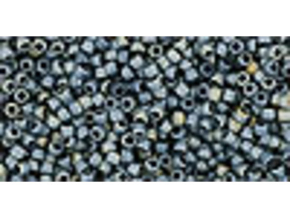 TOHO Glass Seed Bead, Size 15, 1.5mm, Matte-Color Gun Metal (Tube)