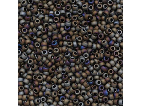 TOHO Glass Seed Bead, Size 15, 1.5mm, Matte-Color Iris - Brown (Tube)