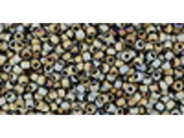 TOHO Glass Seed Bead, Size 15, 1.5mm, Matte-Color Iris - Gray (Tube)