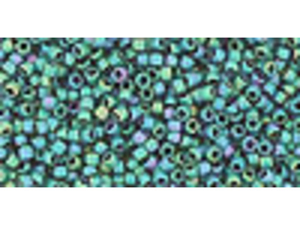 TOHO Glass Seed Bead, Size 15, 1.5mm, Matte-Color Iris - Teal (Tube)