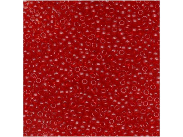 TOHO Glass Seed Bead, Size 15, 1.5mm, Transparent Ruby (Tube)