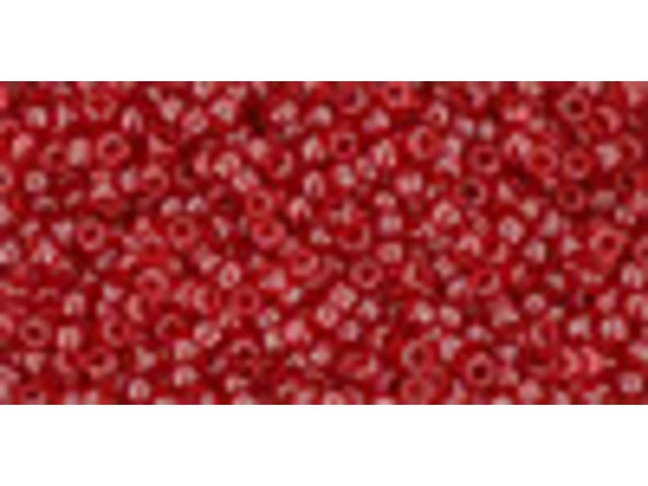 TOHO Glass Seed Bead, Size 15, 1.5mm, Transparent Ruby (Tube)