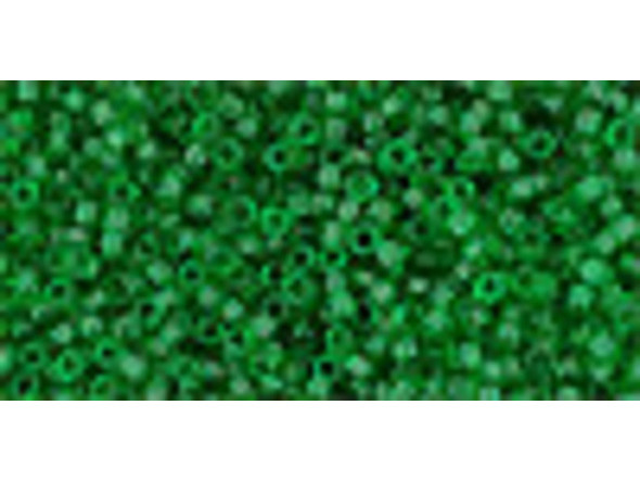 TOHO Glass Seed Bead, Size 15, 1.5mm, Transparent Grass Green (Tube) TOHO Glass Seed Bead, Size 15, 1.5mm, Transparent Grass Green (Tube)