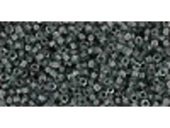 TOHO Glass Seed Bead, Size 15, 1.5mm, Transparent Gray (Tube)