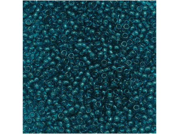 TOHO Glass Seed Bead, Size 15, 1.5mm, Transparent Capri Blue (Tube)