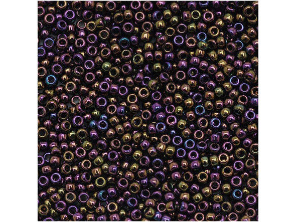 TOHO Glass Seed Bead, Size 15, 1.5mm, Metallic Iris - Purple (Tube)