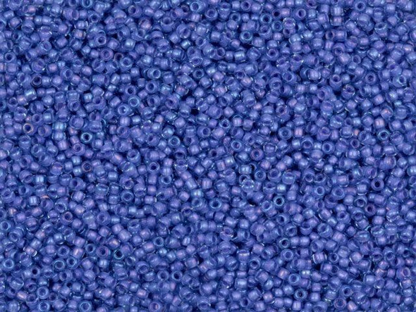 TOHO Glass Seed Bead, Size 15, 1.5mm, Inside-Color Lt Sapphire/Opaque Purple-Lined (Tube)