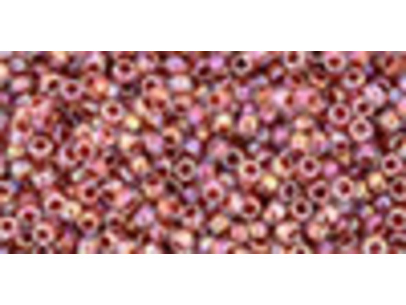 TOHO Glass Seed Bead, Size 15, 1.5mm, Inside-Color Rainbow Crystal/Sandstone-Lined (Tube)