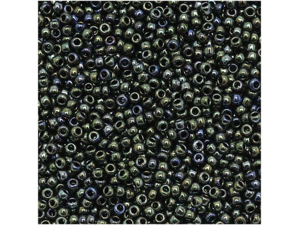 TOHO Glass Seed Bead, Size 15, 1.5mm, Metallic Moss (Tube)