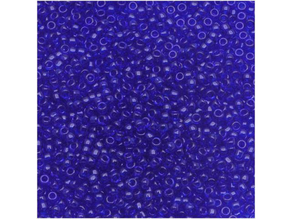 TOHO Glass Seed Bead, Size 15, 1.5mm, Transparent Cobalt (Tube)