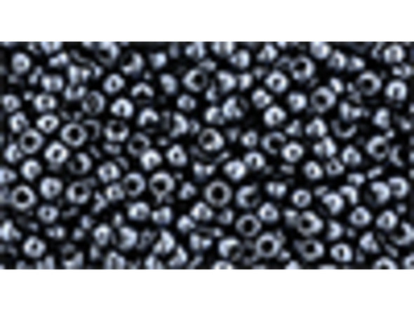 TOHO Glass Seed Bead, Size 15, 1.5mm, Metallic Hematite (Tube)
