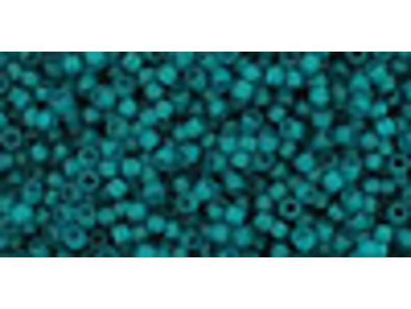 TOHO Glass Seed Bead, Size 15, 1.5mm, Transparent-Frosted Teal (Tube)