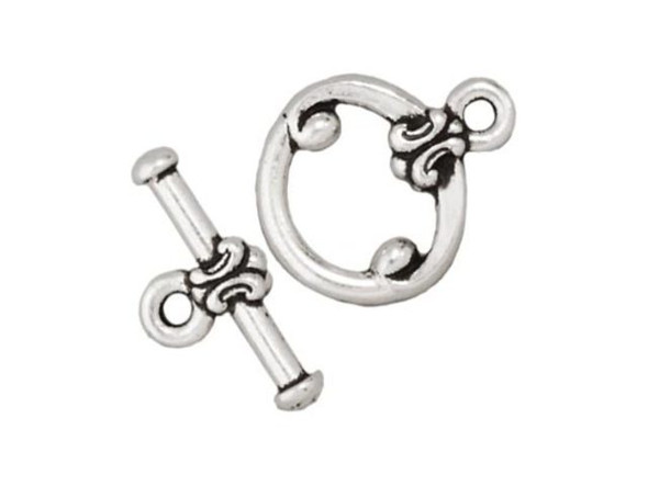 TierraCast Antiqued Silver Plated Toggle Clasp, Classic (Each)