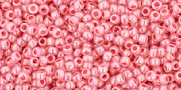 TOHO Glass Seed Bead, Size 15, 1.5mm, Ceylon Impatiens Pink (tube)