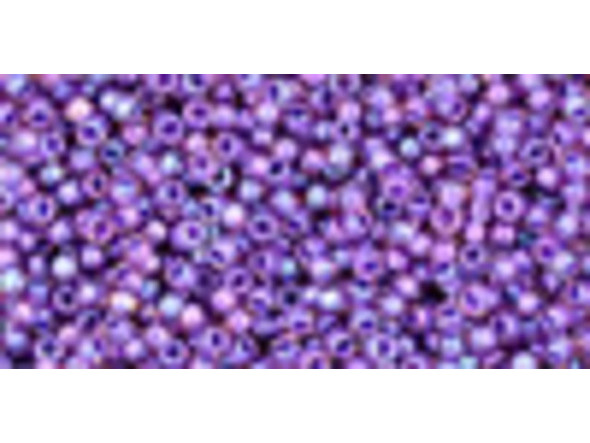 TOHO Glass Seed Bead, Size 15, 1.5mm, Inside-Color Rainbow Rosaline/Opaque Purple-Lined (Tube)