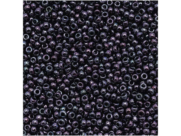 TOHO Glass Seed Bead, Size 15, 1.5mm, Metallic Amethyst Gun Metal (Tube)