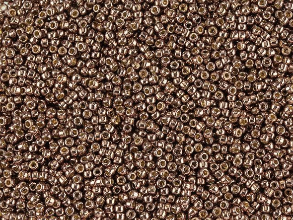 TOHO Glass Seed Bead, Size 15, 1.5mm, PermaFinish - Galvanized Mauve (Tube)