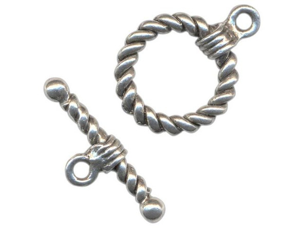 Antiqued Pewter Plated Toggle Clasp, Cast, Rope (10 Pieces)