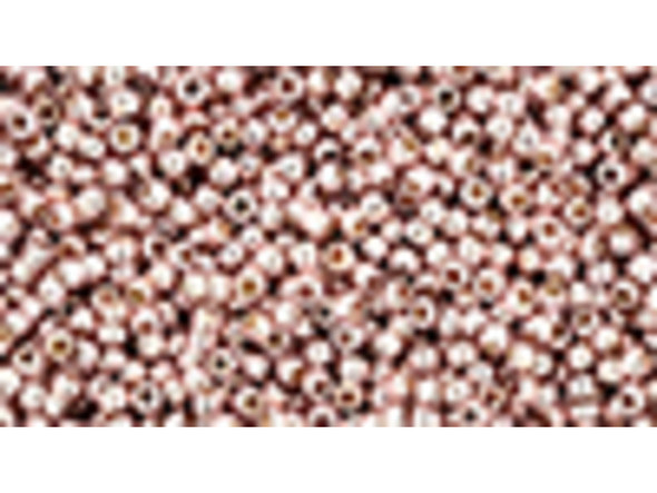 TOHO Glass Seed Bead, Size 15, 1.5mm, PermaFinish - Galvanized Sweet Blush (Tube)