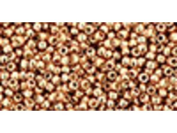 The uniform size and shape of Toho seed beads make them an excellent choice for beadwork and consistently-sized spacers.Toho seed beads are usually colorfast; however, galvanized and silver-lined  beads may fade over time. Protect them from bleach, excessive friction and direct sunlight to keep them looking like new. Seed Bead Facts What are seed beads? Popular, tiny glass beads commonly used for weaving and embellishment.How are they made? Glass is pulled or drawn using a hollow tube, and then   the glass is cut in small pieces. They are sometimes reheated to round   the ends.What's that funny little zero? That zero refers to   the number of aughts, which is a unit used to indicate the size of   small beads. The scale is inverted, so larger numbers of aughts   correspond to smaller beads (i.e. the bigger the number, the smaller   the bead). Size 11 would be 00000000000, but since that takes up too much   room, it is abbreviated to 110.  See Related Products links (below) for similar items and additional jewelry-making supplies that are often used with this item. 