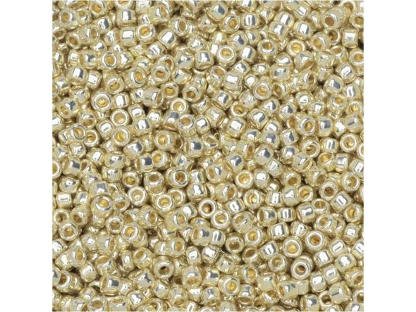 TOHO Glass Seed Bead, Size 15, 1.5mm, PermaFinish - Galvanized Aluminum (Tube)