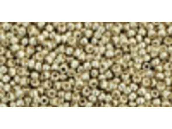 TOHO Glass Seed Bead, Size 15, 1.5mm, PermaFinish - Galvanized Aluminum (Tube)