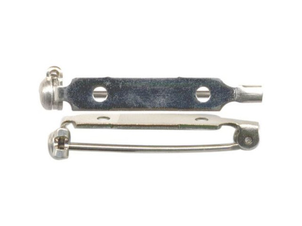 Nickel Silver Bar Pin, Pin Back, 1" Superior Quality (fifty)