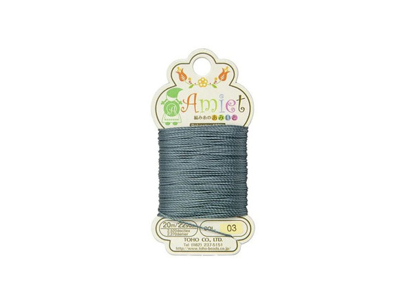 TOHO Amiet Beading Thread, Charcoal (20 Meters/22 Yards)