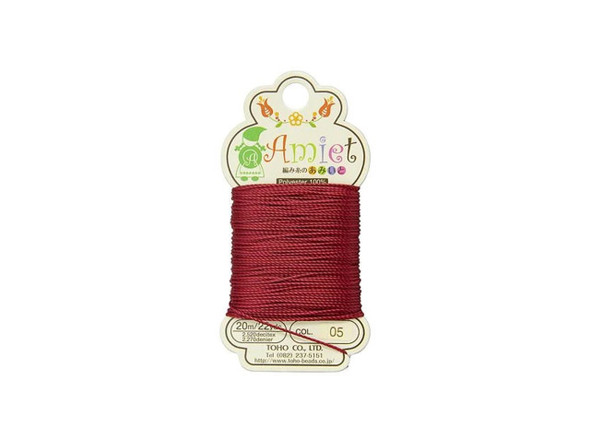 TOHO Amiet Beading Thread, Carmine (20 Meters/22 Yards)