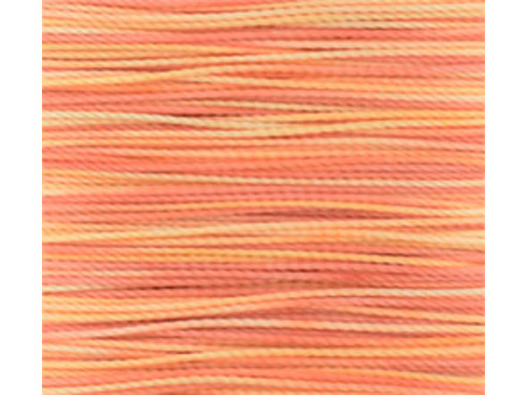 TOHO Amiet Beading Thread, Fine Peach Variegated (20 Meters/22 Yards)