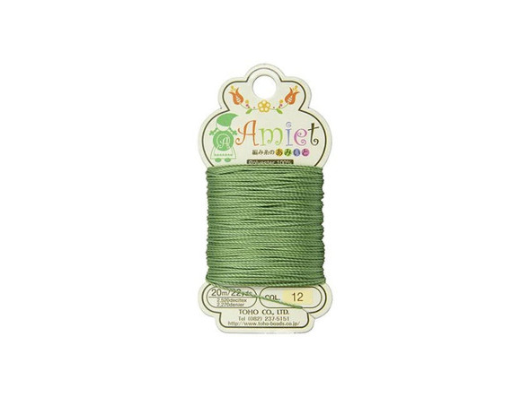 TOHO Amiet Beading Thread, Olive (20 Meters/22 Yards)