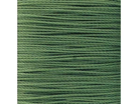 Freshen up your style with this TOHO Amiet beading thread. TOHO's Amiet thread can be used with beads that are size 11/0 and larger. This 100% polyester thread can be threaded without using a needle thanks to the thin, sturdy texture. Use it in thread-wrapping, knot it, use it as the foundation for your stringing projects, and more. It's great for crochet, micro-macrame, and kumihimo designs, too. It featuers a lush olive green color.