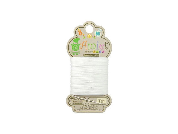 TOHO Amiet Beading Thread, Fine White (20 Meters/22 Yards)