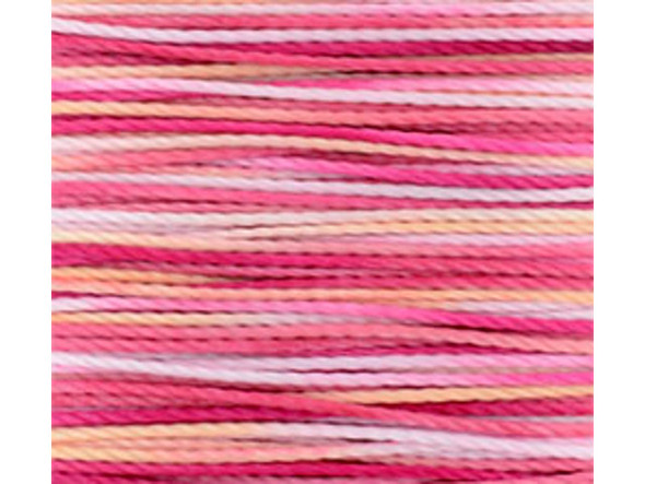 TOHO Amiet Beading Thread, Pink Variegated (20 Meters/22 Yards)