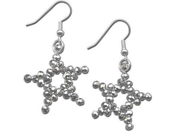 2x3mm Faceted Firepolish Micro Spacer Bead - Fine Silver Plated (Card)