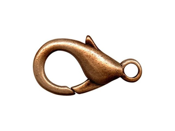 Antiqued Copper Plated Lobster Clasp, 12x22mm (12 Pieces)