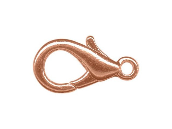 Copper Plated Lobster Clasp, 12x22mm (12 Pieces)