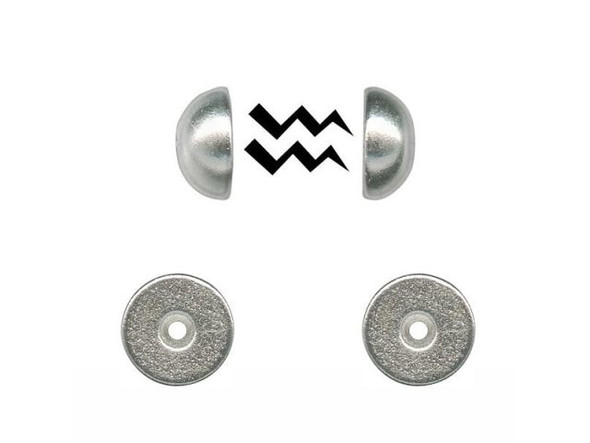 Sterling Silver Magnetic Clasp for Jewelry 6 x 5 mm | Esslinger