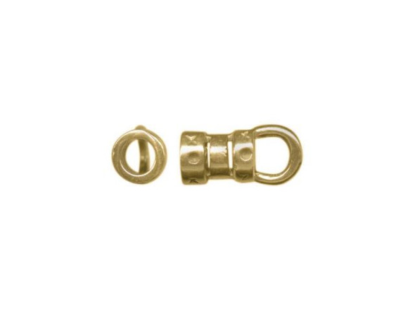 JBB Findings Brass Center-Crimp Tube with Loop, 2.8mm I.D. (Each)