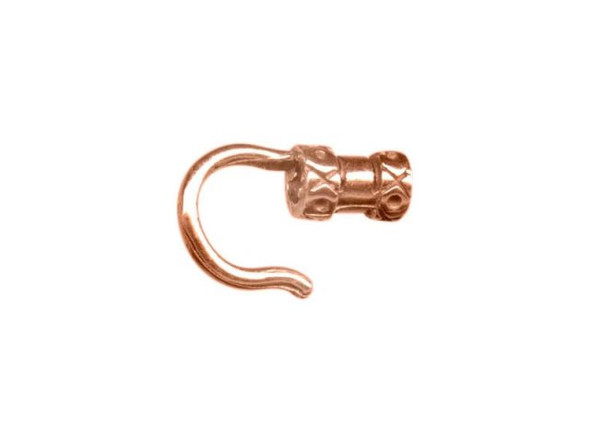 JBB Findings Copper Plated Center-Crimp Tube with Hook, 2.2mm I.D. (Each)