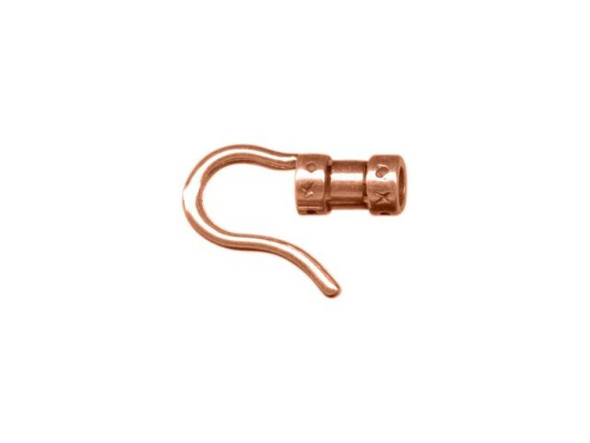 JBB Findings Copper Plated Center-Crimp Tube with Hook, 2mm I.D. (Each)