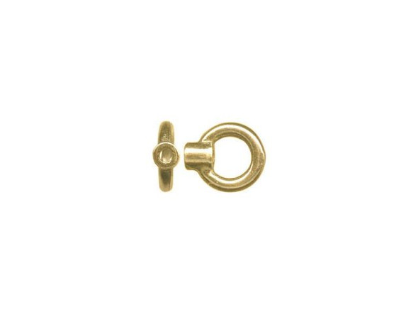 JBB Findings Brass Crimp End with Loop, 0.8mm I.D. (10 Pieces)