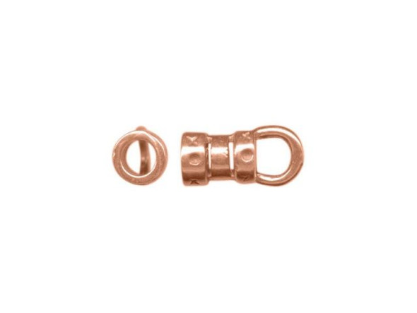 JBB Findings Copper Plated Center-Crimp Tube with Loop, 2.8mm I.D. (Each)