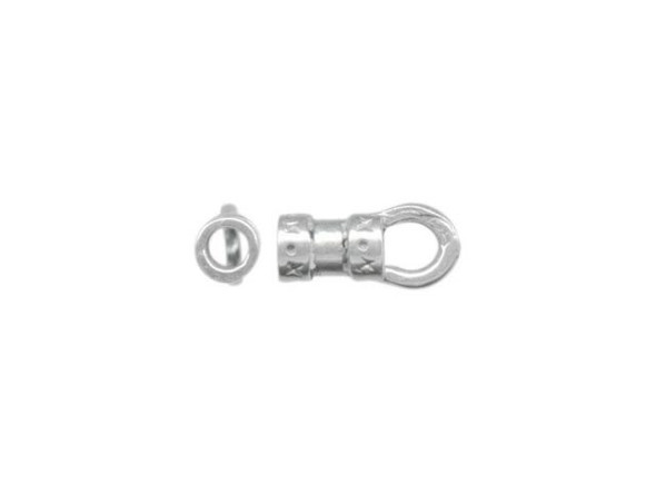 JBB Findings Silver Plated Center-Crimp Tube with Loop, 2mm I.D. (Each)