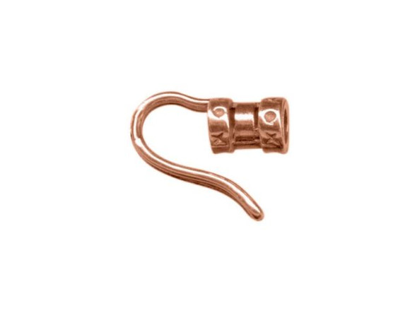 JBB Findings Copper Plated Center-Crimp Tube with Hook, 2.8mm I.D. (Each)